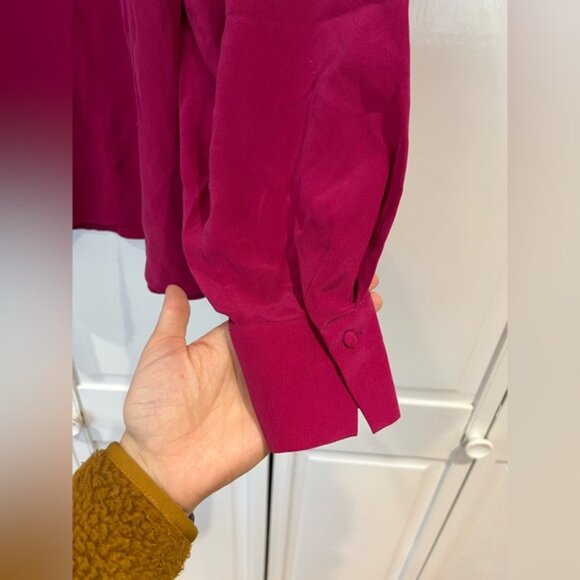 NWT Sezane Loubna Blouse Silk Long Sleeve Top - Picture 7 of 9